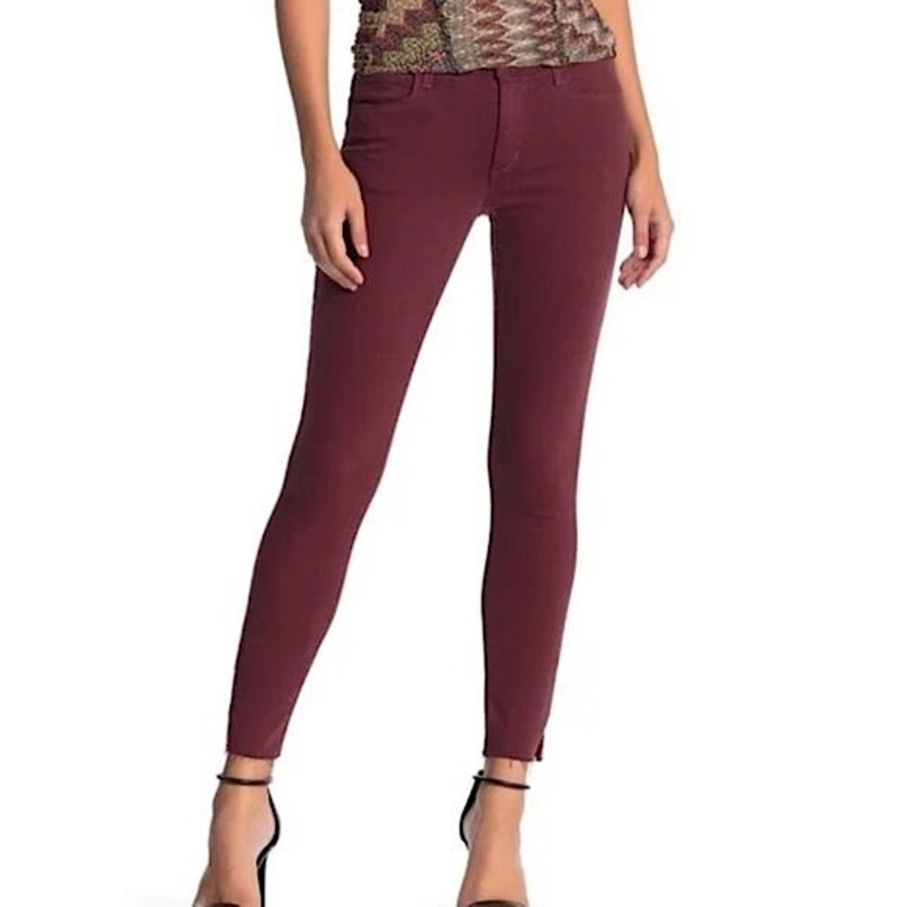 Joe’s Jeans Mid-Rise Burgundy Skinny Jeans